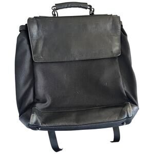 Lo & Sons Prospect Backpack Briefcase with insert black cow leather polyester